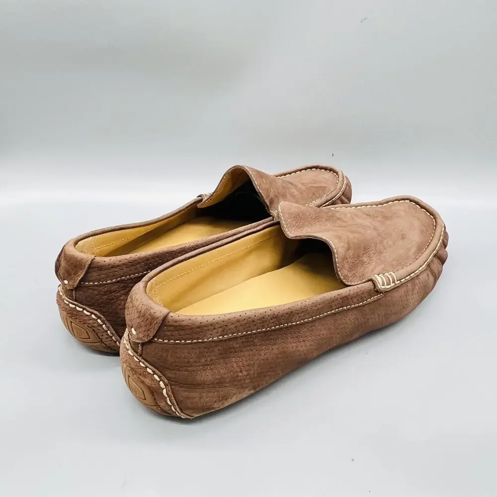 Cole Haan Shoes Mens 12 Brown Nubuck Driving Moc Loafers Slip On Casual Comfort